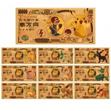 Pokemon anime coin gold banknotes(price for 1pcs)