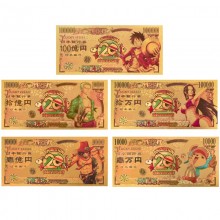 One Piece anime coin gold banknotes(price for 1pcs...
