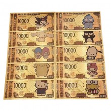 Sanrio Melody kitty Cinnamoroll Kuromi anime coin gold banknotes(price for 1pcs)