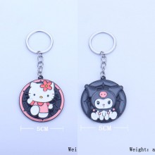 Sanrio Hello kitty Kuromi anime movable alloy key chain