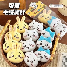 Chiikawa anime plush brooch pins set