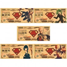 One Punch Man anime coin gold banknotes(price for ...