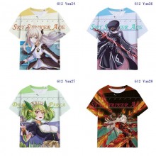 Yu Gi Oh anime milk silk fabric t-shirts