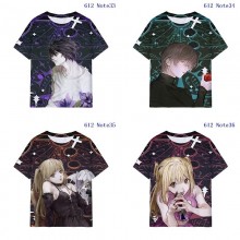 Death Note anime milk silk fabric t-shirt t shirts