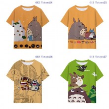 Totoro anime milk silk fabric t-shirts