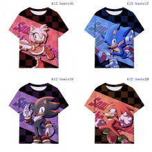 Sonic the Hedgehog anime milk silk fabric t-shirts