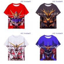 Gundam anime milk silk fabric t-shirt t shirts