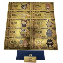 Sanrio Melody kitty Cinnamoroll Kuromi anime gold ...