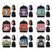 Labubu anime nylon backpack bags