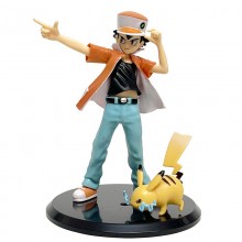 Pokemon Pikachu and Ash Ketchum anime figures set(OPP bag)
