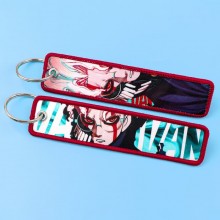 Dandadan anime Woven Label Lanyard Key chain Tag