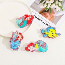 Princess Mermaid anime acrylic hair claw clip bobb...