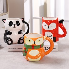 Panda Fox Bowl Coffee Milk Tea Water Ceramic Cups