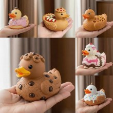 Adorable Fruit Duck Figurine Figure