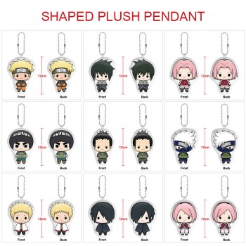 Naruto anime custom shaped plush doll key chain