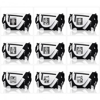 Labubu PU black white color crossbody satchel shoulder bag