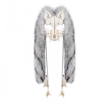 Furry Viking Long Haired Werewolf Foxes Mask