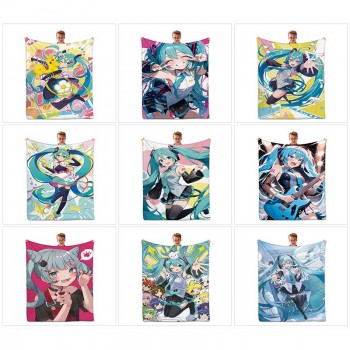 Hatsune Miku anime flano summer quilt blanket