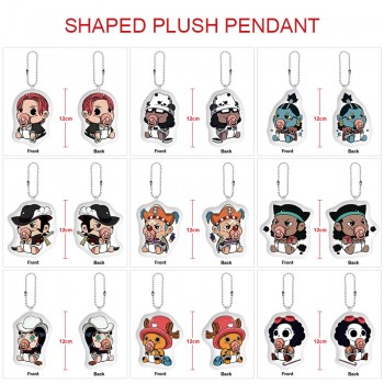 One Piece anime custom shaped plush doll key chain