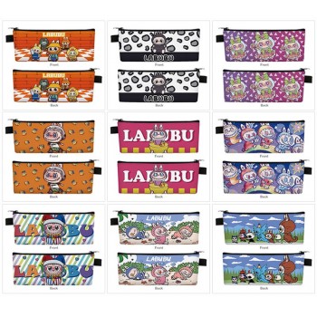 Labubu anime PU zipper pen case pencil bag