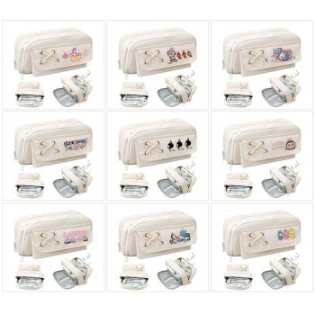 Labubu anime canvas pen case pencil bags