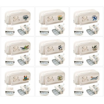 Tung Tung Tung Sahur anime canvas pen case pencil bag