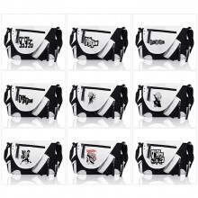 Dandadan PU black white color crossbody satchel shoulder bag