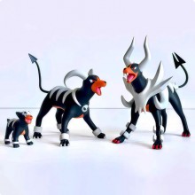3pcs/set Pokemon Houndoom Houndour anime Figures(OPP bag)