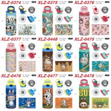 Labubu anime sports water bottle cup with straw 35...