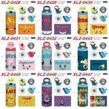 Pokemon anime sports water bottle cup with straw 3...
