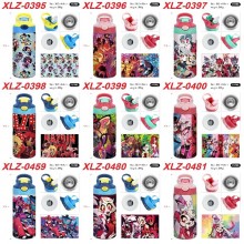 Hazbin Hotel anime sports water bottle cup with st...