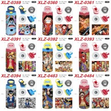 One Piece anime sports water bottle cup with straw...