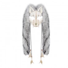 Furry Viking Long Haired Werewolf Foxes Mask