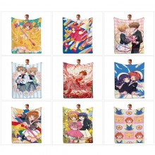 Card Captor Sakura anime flano summer quilt blanke...