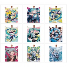 Hatsune Miku anime flano summer quilt blanket