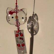 Hello Kitty Cat anime Glass Wind Chime