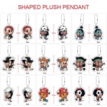 One Piece anime custom shaped plush doll key chain