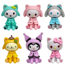 6pcs/set Sanrio Melody kitty Cinnamoroll Kuromi fi...