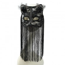 Masquerades Mask with Flower Tassels Veil Foxes Ca...