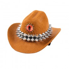 Punk Gothic Steampunk Demon Devil Eye Rivet Hat