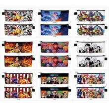 One Piece anime PU zipper pen case pencil bag