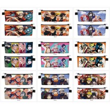 Naruto anime PU zipper pen case pencil bag