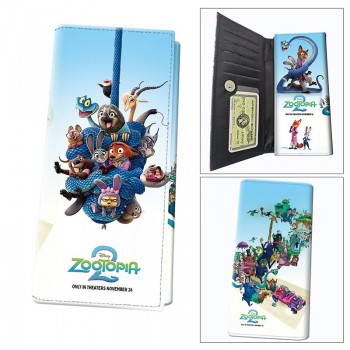 Zootopia anime long wallets card holder purse