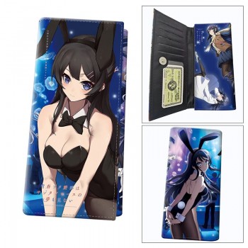 Sakurajima Mai anime long wallets card holder purse