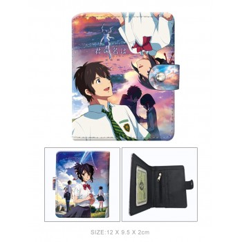 Your Name anime snap wallet purse