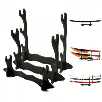 Wooden Katana Shelf Holder Stand Support Sword Storage Rack