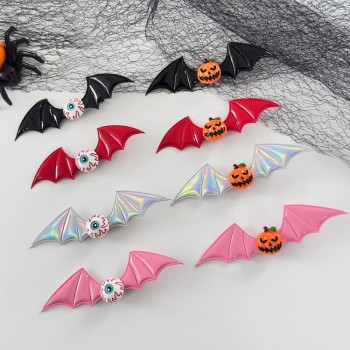 Halloween Hair Clip Devil Eyeball Pumpkin Bat Wings Hairpin