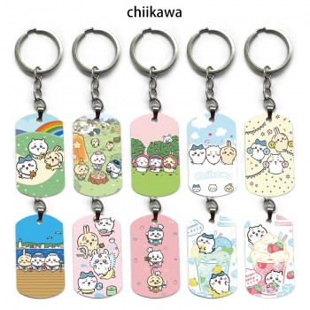 Chiikawa anime alloy two-sided pendant key chain keychains