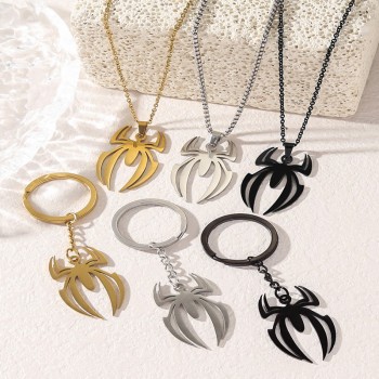 Spider-Man stainless steel necklace key chains
