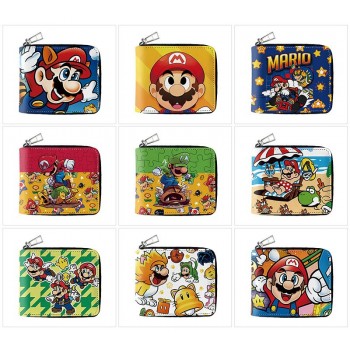 Super Mario anime zipper wallet purse